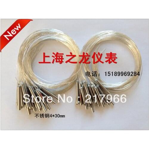 Free shipping! 100% New 10Pcs latinum resistance PT100 temperature probe PT100 RTD temperature sensor 4 * 30 * 1000mm