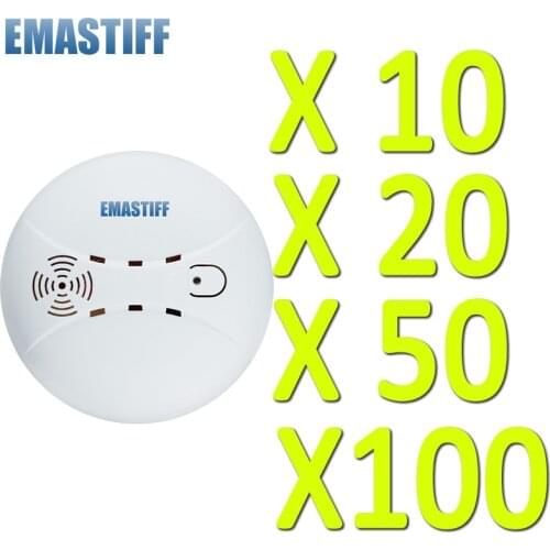 Free Shipping!Wholesale 10/20/50/100 pcs Wireless Smoke Fire Detector Sensor 433MHz 1527 Just For Our GSM PSTN Alarm System