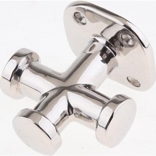 Deck Safety - Single Cross Bollard Cleat 316 Stainless Steel for Boat Yacht