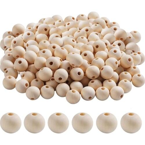 500Pcs 20mm Unfinished Wood Beads for Craft Making and DIY Crafts,Suitable for Home and Holiday Decor,DIY Jewelry Making