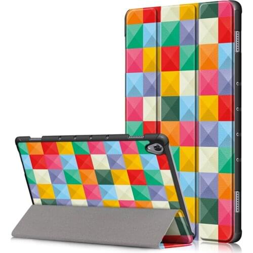 Colorful printed case For Huawei Mediapad M6 10.8 2019 Folding Stand Smart PU leather Cover for Huawei M6 10.8" PRO SCM-AL09 W09
