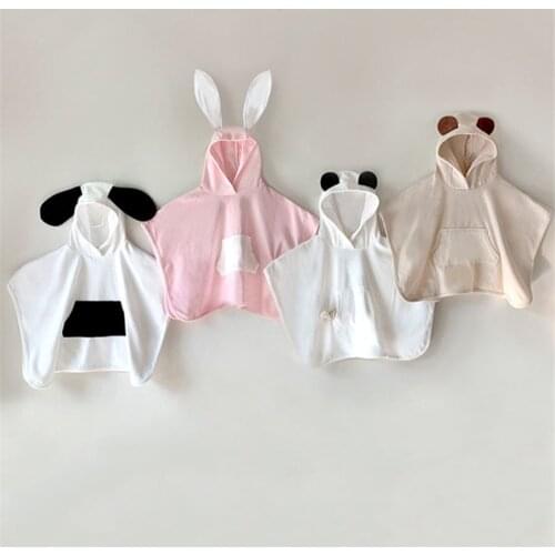 Baby Bath Towel 0-4Y Newborn Baby Girl Boy Hooded Bathrobe Kids Beach Blanket Pajamas Beach Spa Quick-drying Kids Bathrobe Towel