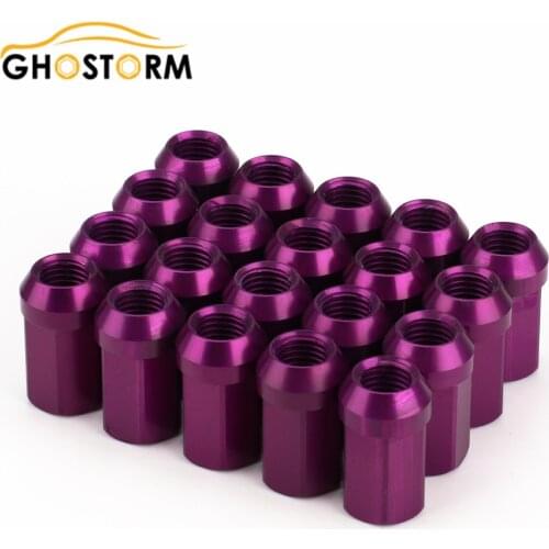 20PCS 35mm Hexagonal Nut with Heptagonal Nut M12*1.5 M12*1.25 7075 Aluminum Alloy Modified Lightweight Wheel Hub Screw Nuts