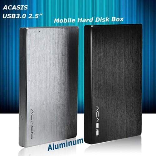 ACASIS USB3.0 5Gbps aluminum alloy notebook HDD Enclosure Case SATA Interface With Cable 2.5inch External Hard Drive Disk Box