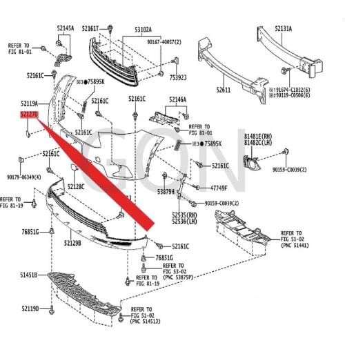 Front bumper right hole cover 2015-Toy ota HIG HLA ND ER Front bumper trailer hole cover. R Front bumper trailer cover RH