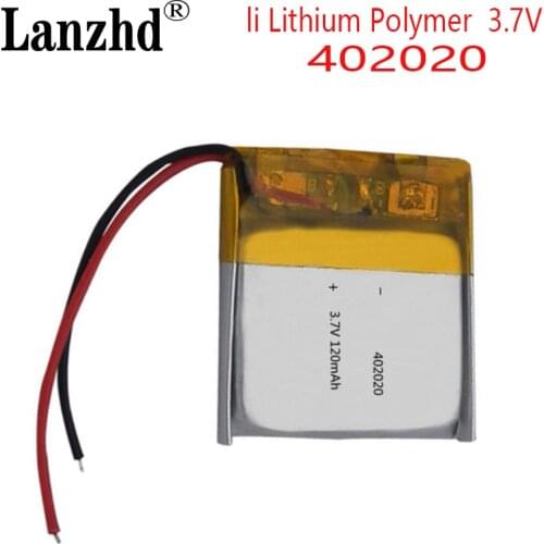 3.7V 120mAh li Lithium Polymer Battery Li po cell 402020 For smart watches mp4 bluetooth earphone speaker driving recorder