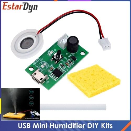 USB Mini Humidifier DIY Kits Mist Maker and Driver Circuit Board Fogger Atomization Film Atomizer Sheet Mini Oscillating