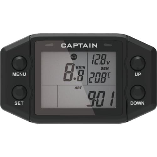 Multifunction Hour Meter Digital Self Powered Engine Tachometer Speed Meter with Voltmeter Service Reminder Gauge