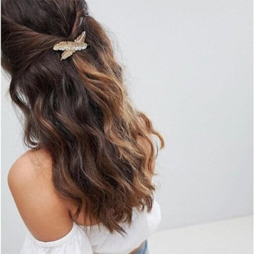 Fashion Hairpins Vintage Silver Color Metal Leaf Hair Clips For Women Girl Hair Accessories Hairgrip Barrettes Bohemian Party