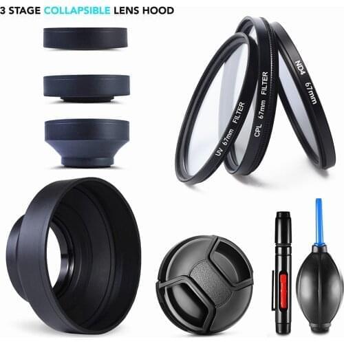 LimitX Filter set UV CPL ND4 + Lens Hood + Cap + cleaning pen for Sony HX400V H400 HX350 HX300 Digital Camera
