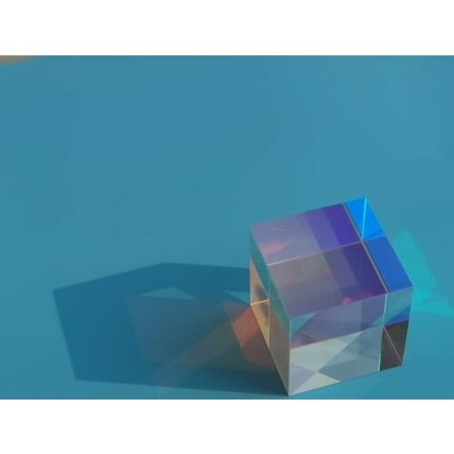 Optical Color Prism18mm Rainbow Glass X-Cube 6-sided bright Light Cube Square Prisms Photography Filters Home Decoration