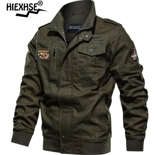 2021 new Autumn Jacket Men Cotton Business casual Cargo military Multi-pocket Mens spring Jackets and Coats Male Plus size 6XL