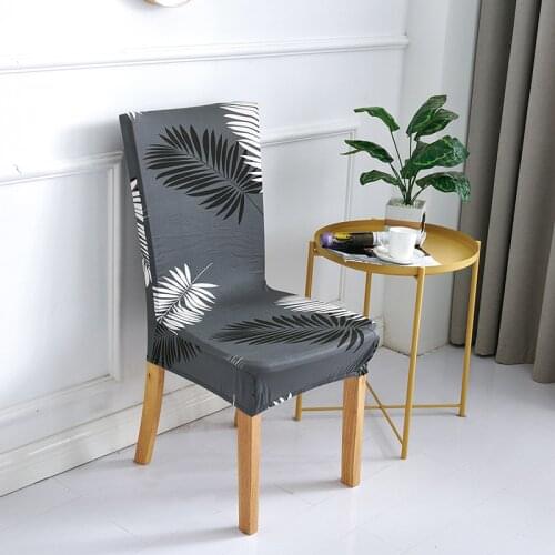 Printing Dining Chair Cover Spandex Elastic Chair Slipcover Case Stretch Chair Covers for Wedding Hotel Banquet Dining Room