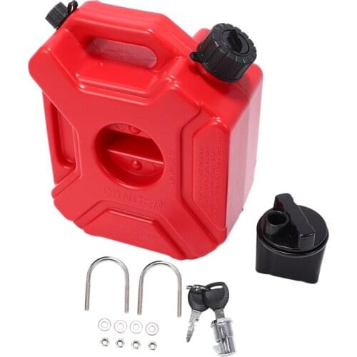 Motorcycle Red 3L Backup Fuel Tank Plastic Petrol Car Spare Container Petrol Tanks Canister ATV UTV