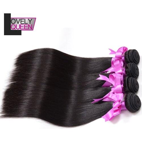 Lovely Queen Hair Brazilian Hair Weaves 4 Straight Hair Bundles Weave Non Remy Human Hair