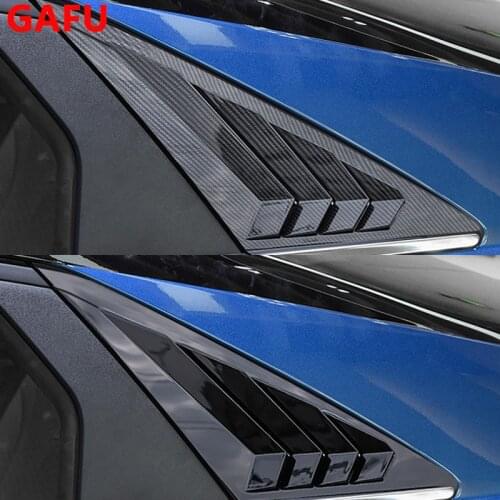 For Hyundai Elantra CN7 2021 Spoiler ABS Chrome Rear Window Spoiler Side Cover Tail Triangle Trim 2022 Car Accessories