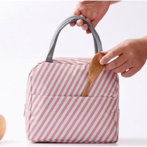 Lunch Bags Oxford Thermal Insulated Lunch Box Tote Bento Pouch Lunch Container Food Storage Bags LX7807
