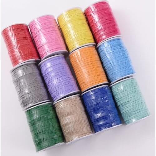 5m/3mm Color Elastic Band Nylon High Elastic Household Clothing Sewing Accessories Craft DIY Hand-stitched Rubber Elastic Band