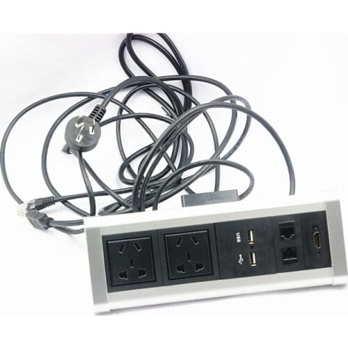 Triangle Desktop Electric Socket 2 Power Outlets +2 USB Charger +1 HDMI For Home Kitchen Office Tabletop Customized Available