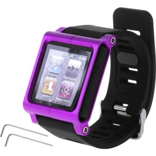 Smart Aluminum Metal Watch Band Wrist Kit Cover Case For Apple iPod Nano 6 6th 23GE