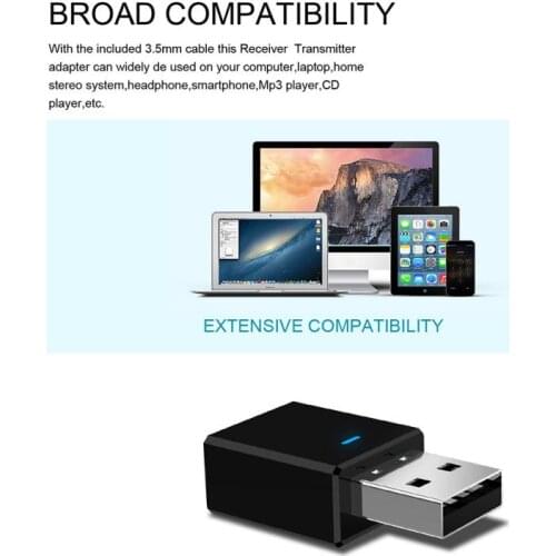 New USB Bluetooth 5.0 Audio Receiver Transmitter with LCD Display 2IN1 Mini 3.5mm Jack AUX USB Wireless Adapter for TV Car PC
