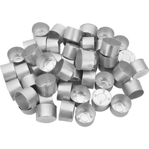 50-200Pcs Round Tea Light Candle Tins Tealight Empty Case Holder Containers Wax Making Home Party Decorations