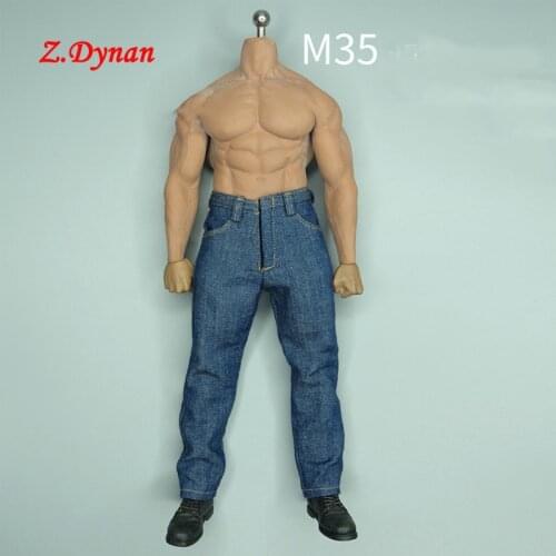 1/6 Scale Big Size Jeans Trousers for 12 Inches TBLeague M35 M34 Strong Muscle Body Figure