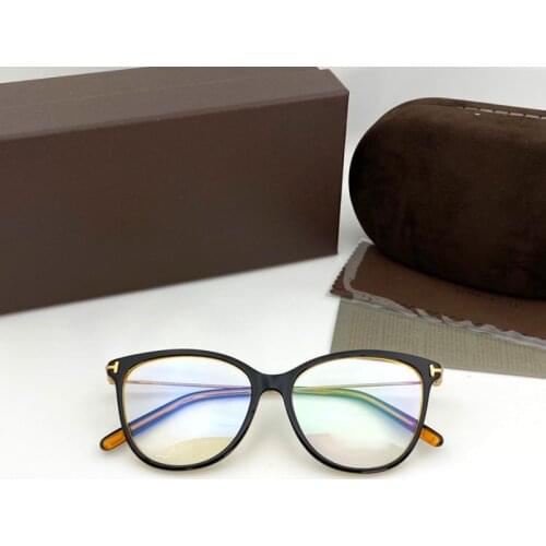 Vintage Round Cat eye Tom Brand Ford Men Women Optical Eyeglasees Frame Prescripton Reading Eyeglasses With Original Case