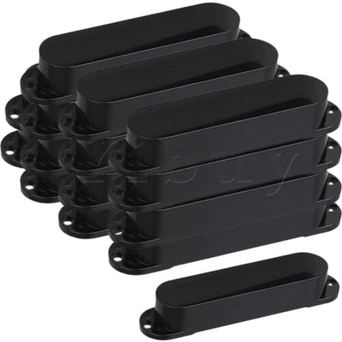 Yibuy Black Plastic Closed Shell Pickup Covers for Electric Guitar Pickup Pack of 15