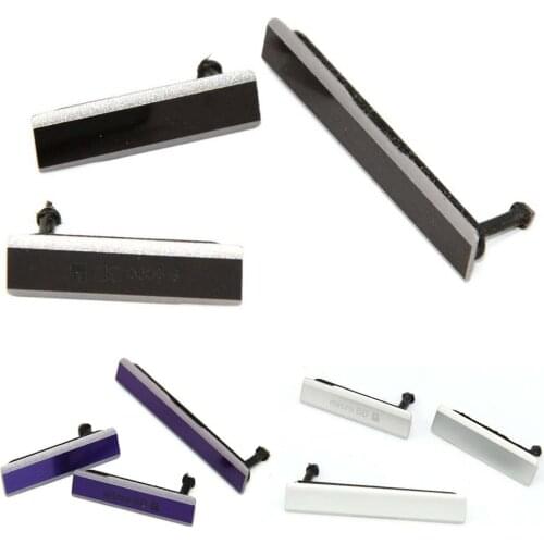Repair part For Sony Xperia Z1 L39h C6903 Silver/Black/Purple Color MicroSD Card SIM Card Charging Port Plug Caps Cover