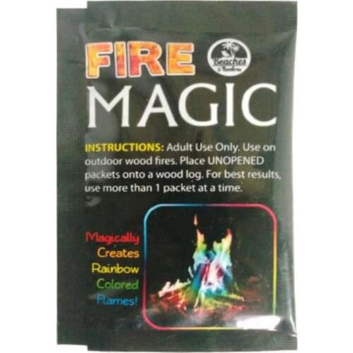 1PC Coloured Flames Fireplace Pit Garden Fire Pit Patio Pyrotechnics Toy Mystical Illusion Tricks Pyrotechnics Bonfire Sachets
