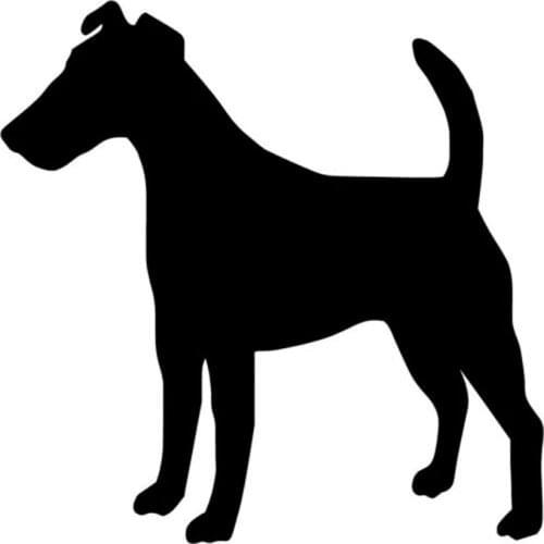 14.7*14.4CM Smooth Fox Terrier Dog Vinyl Decal Silhouette Car Stickers Car Styling Accessories Black/Silver S1-0418