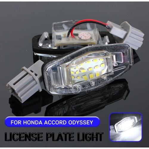 2pc LED License Number Plate Light Lamp For Honda Accord Odyssey Civic Sedan City Acura MDX TSX ILX RDX RL TL