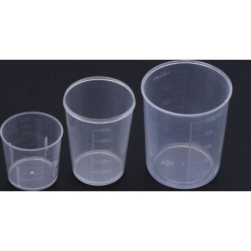 3Pcs DIY Epoxy Resin Plastic Measuring Cups Set 30ml 50ml 100ml For Handmade DIY Jewelry Making Tool Epoxy Resin Cup