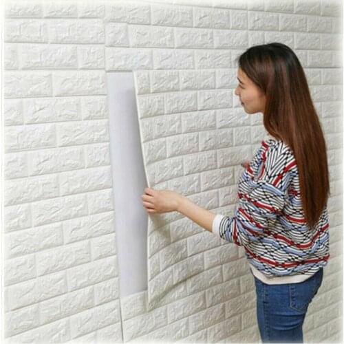 1/3/5/10/12Pcs 3D Wall Stickers Waterproof Self-adhesive Wallpaper Decor Home Sticker Imitation Brick Wallpaper For Living Room