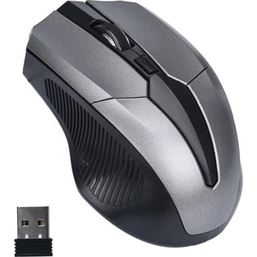 Wireless Mouse Mini Optical Mouse 4 Keys 2.4GHz Cordless USB Receiver Plug And Play Mouse Portable Mice For PC Laptop Black