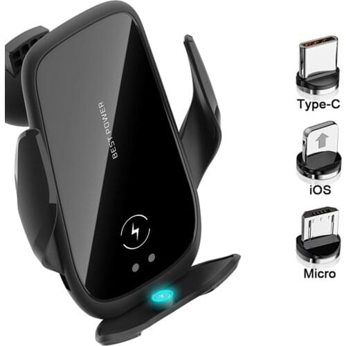 QI Car Wireless Charger Holder Infrared Sensor Air Vent Mount Automatic Clamping Fast Charging Phone Stand For iPhone Huawei LG