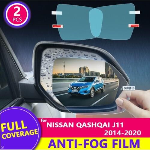 For Nissan Qashqai 2014-2020 J11 2019 Full Cover Rearview Mirror Rainproof Film Anti-Fog Auto Mirror Sticker Car Accessories