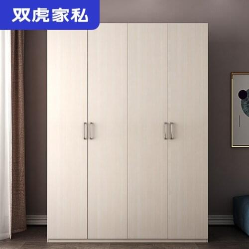 Double tiger furniture Nordic style four door large capacity simple modern bedroom wardrobe economical cabinet 16s1