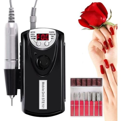 Nail Polishing Machine Electric Nail Drill Machine Rechargeable Strong Polishing ManicureTools WH998