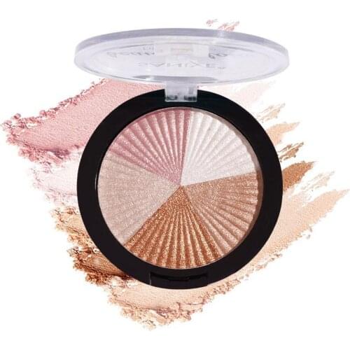 Highlighter Palette Makeup Powder Blusher Concealer Cosmetics Face Brightener Shimmer Contouring Poweder Glow Bronzer Face A3L5