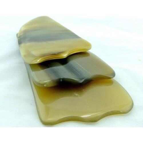 Good Quality! Traditional Acupuncture Massage Tool Guasha beauty kit Cavel sheep horn (triangle shape) 10cm 10pcs/lot