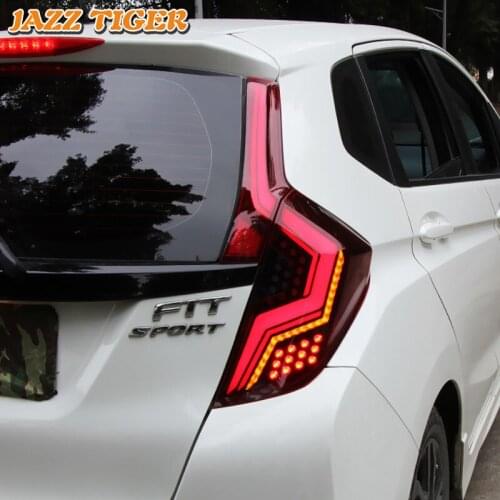 Tail Light Taillights For Honda Jazz Fit GK5 2014 - 2017 2018 2019 2020 Trailer rear lights led for cars Fog Brake Reverse Lamp