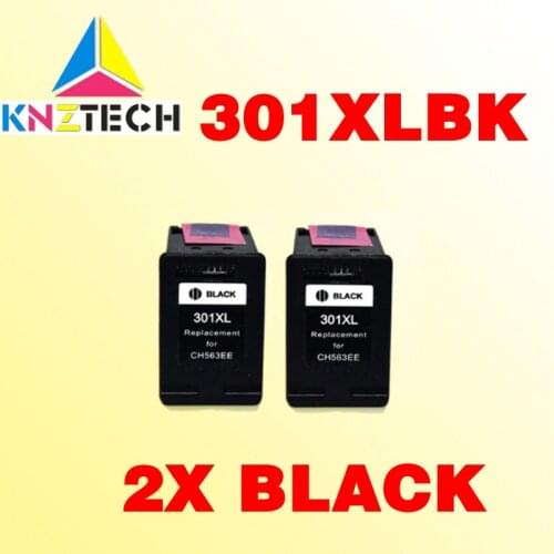 2pcs black ink cartridges compatible for hp301 301xl 301 Deskjet 1000/1050/2000/2050/J410a/J510a