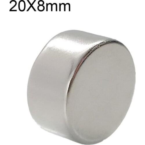 20x8 Round Neodymium Magnetic N35 Permanent NdFeB Super Powerful Magnet1/2/5/10/20/50pcs