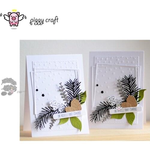 Piggy Craft metal cutting dies cut die mold Nut leaves decoration Scrapbook paper craft knife mould blade punch stencils dies