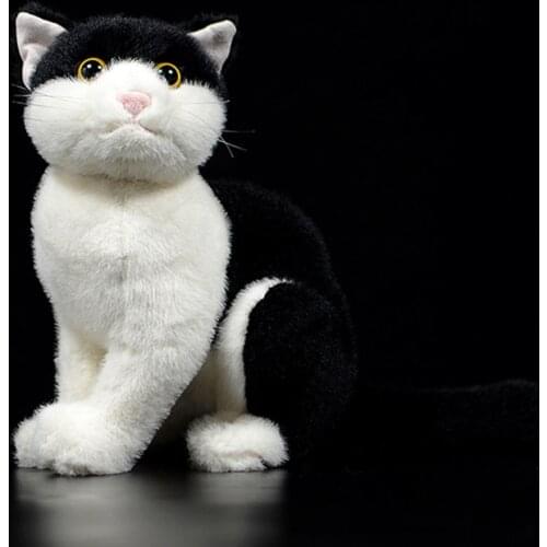 Cute Cows Cat Kids Gift Felis Catus Plush Toys Real Life Collection Soft Stuffed Lovely Animals Children Dolls Home Ornament
