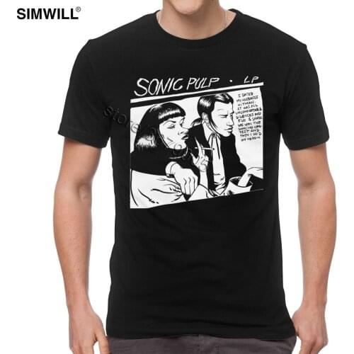 Fashion Pulp Fiction T-Shirts Men Breathable Soft Cotton Tee Shirts Crew Neck Short Sleeve T Shirts