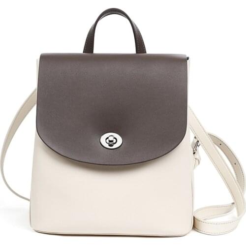 Fashion Womens Backpack 2021 Genuine Leather Girls Book Bag Designer Luxury Lady Backpack High Quality Leather Travel Mochila