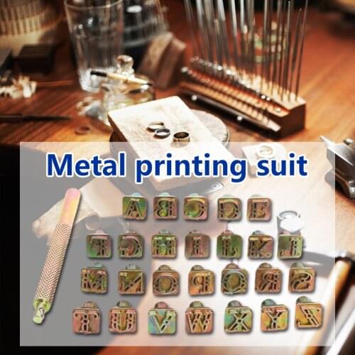 Zinc Alloy Symbol Set English Letters Leather Unique Marking Punching 26 Stamps Tools Craft for Stamping Ornaments
